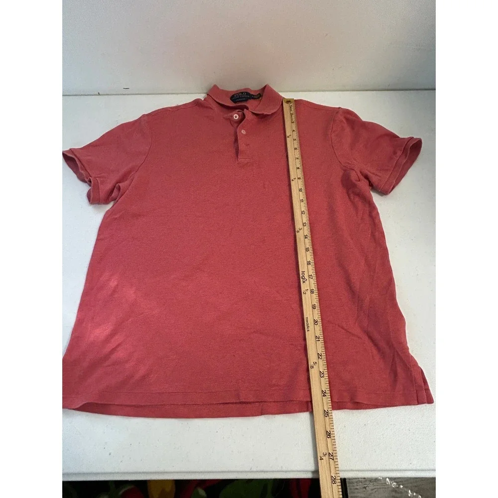Polo Ralph Lauren Classic Fit Mens‎ Coral Pink Polo Shirt Medium Pony Logo